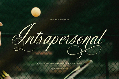 Intrapersonal - Elegance Calligraphy Font 1990 90s decorative font elegance essentials studio fancy font formal intrapersonal font logo logotype luxury packaging font script font