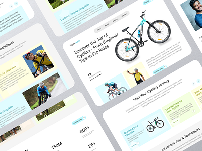 Cycling Website design app design cycling design cycling website figma design landing page design ui design ux design visual design web design webflow