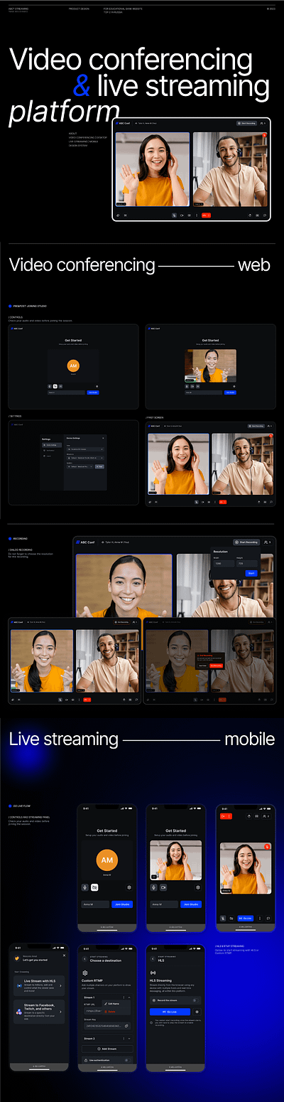 video conference platform figma ui ux