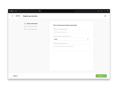 Step by step form - Register business register business saas