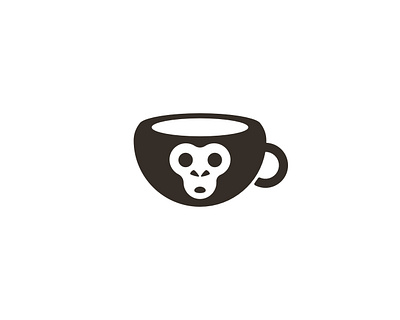 The Curious Chimp Cafe Logo ape baboon bonobo capuchin chimp chimpanzee coffee cup design dynamic flat gorilla illustration logo minimal minimalist monkey modern monkey illustration orangutan symbolic