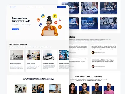 Codemaster - The Ultimate Learning Platform for Coding Enthusias branding ui uidesign uiux webdesign website