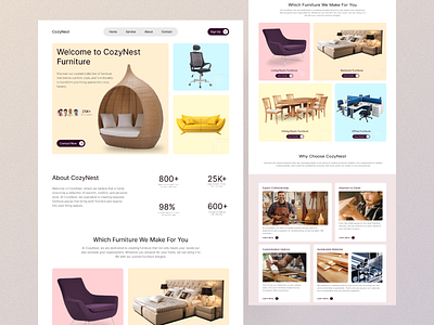 Furniture Landing Page Design app design development furniture website home page design landing page design ui design uiux design ux design visual design webflow