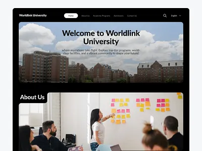 Worldlink University - A Seamless Digital Experience for Future ui uidesign uiux web webdesign