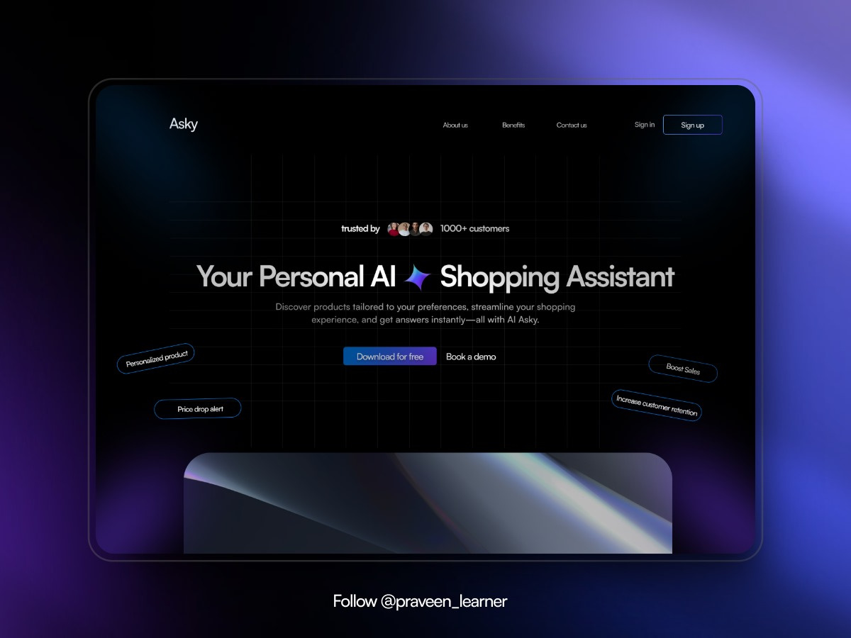 Example of Landing Page Design And Development