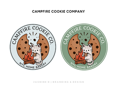 Campfire Cookie Co Logo Design & Brand Identity branding design graphic design illustration logo typography vector