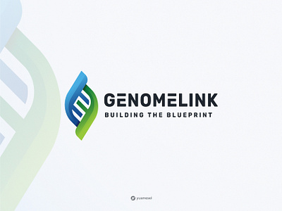 GENOMELINK Creative DNA Logo Design brand branding colorful logo design dna genetics gradient logo graphic design icon logo logo design logomark medical logo medicine modern logo simple logo symbol unique logo