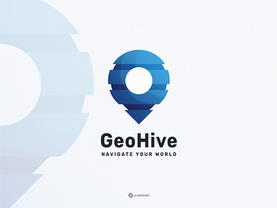 GeoHive Creative Drop Pin Location Logo Design colorful geography geolocation geotagging gps navigation icon location logo design map mark marker pin pointer pins playful route search symbol tracker travel