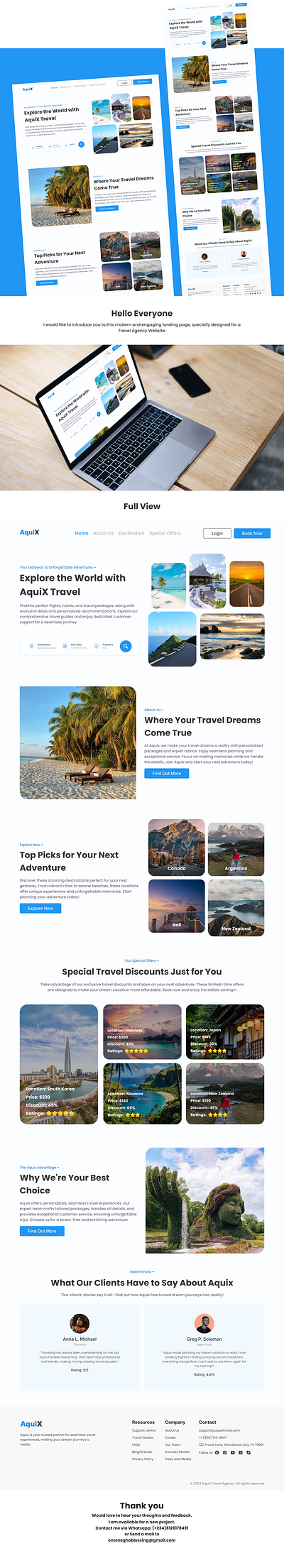 Travel Agency Website Design design destination explore figma travel travel agency web design travel web design ui design uiux web design