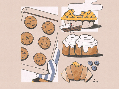 some baked goods art baked good clean digital art food graphic illustration minimal minimal illustration pastry shot