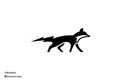 Lightning Power Fox Logo abstract abstrak logo bolt design design logo electricity fox illustration lighting logo logo company logo modern minimalist minimalist logo power ui wolf