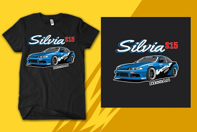 Vibrant Car Illustration T-Shirt Design design illustration t shirt design