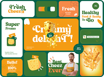 Fresh Cheez | Organic Food Branding Design bento design brand identity branding cheez logo food fresh logo graphic design healthy food logo design logotype milk monogram natural food natural logo organic organic firm organic logo typography visual branding yummy