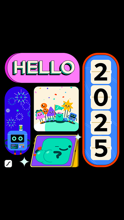 Happy New Year 2024 2024 2025 animation art direction branding character character design creative direction design graphic design illustration logo lottie lottie animations lottiefiles motion graphics new new year ui