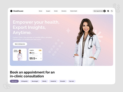 Landing Page for Healthcare Platform branding design landing page mock up responsive design ui ui ux uidesign uxdesign webdesign