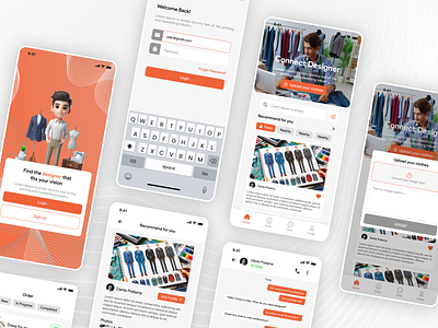 Upstyle: Connecting You with Designers Through Your Uploaded Des mobile mobileapp ui
