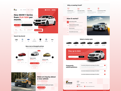 Car Dealer Landing Page Design app automobile branding car car dealer car sale commerce design garaje graphic design illustration rent repair suv ui ux vehicle web