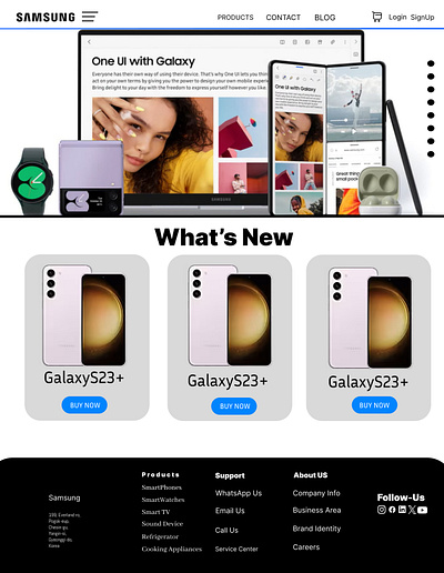 SAMSUNG Website Redesign graphic design ui