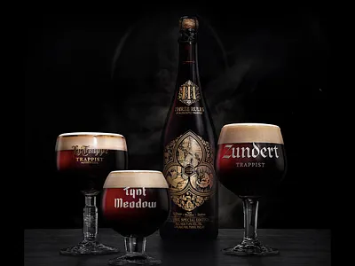 Svetlana Molodchenko’s illustrations give Three Rules Trappist b beer design label packaging