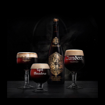 Svetlana Molodchenko’s illustrations give Three Rules Trappist b beer design label packaging