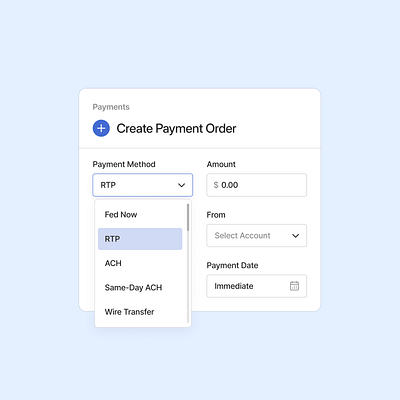 Payment Order Creation finance fintech modal pay payment saas ui