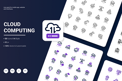 Cloud Computing Icon Pack cloud cloud computing computing icon icon design icon pack icon set server technology