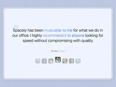 Testimonials UI - Light Theme branding design product design saas testimonials ui ux webdesign
