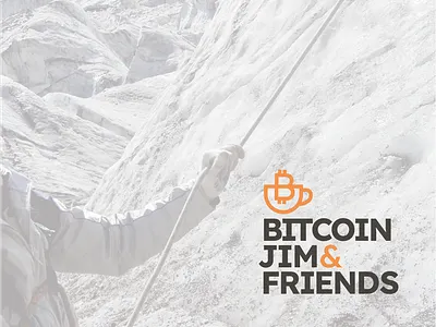 Bitcoin Jim & Friends - logo for bitcoin consulting project bitcoin coffee consuting conversations logo logo design minimalistic simple