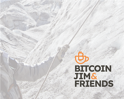 Bitcoin Jim & Friends - logo for bitcoin consulting project bitcoin coffee consuting conversations logo logo design minimalistic simple