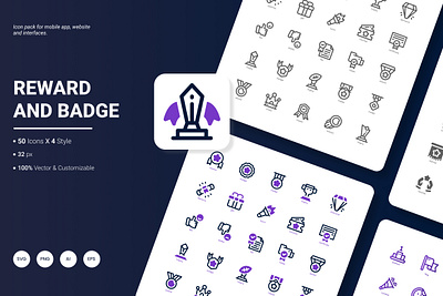 Reward and Badge Icon Pack achievment badge business icon icon design icon pack icon set reward