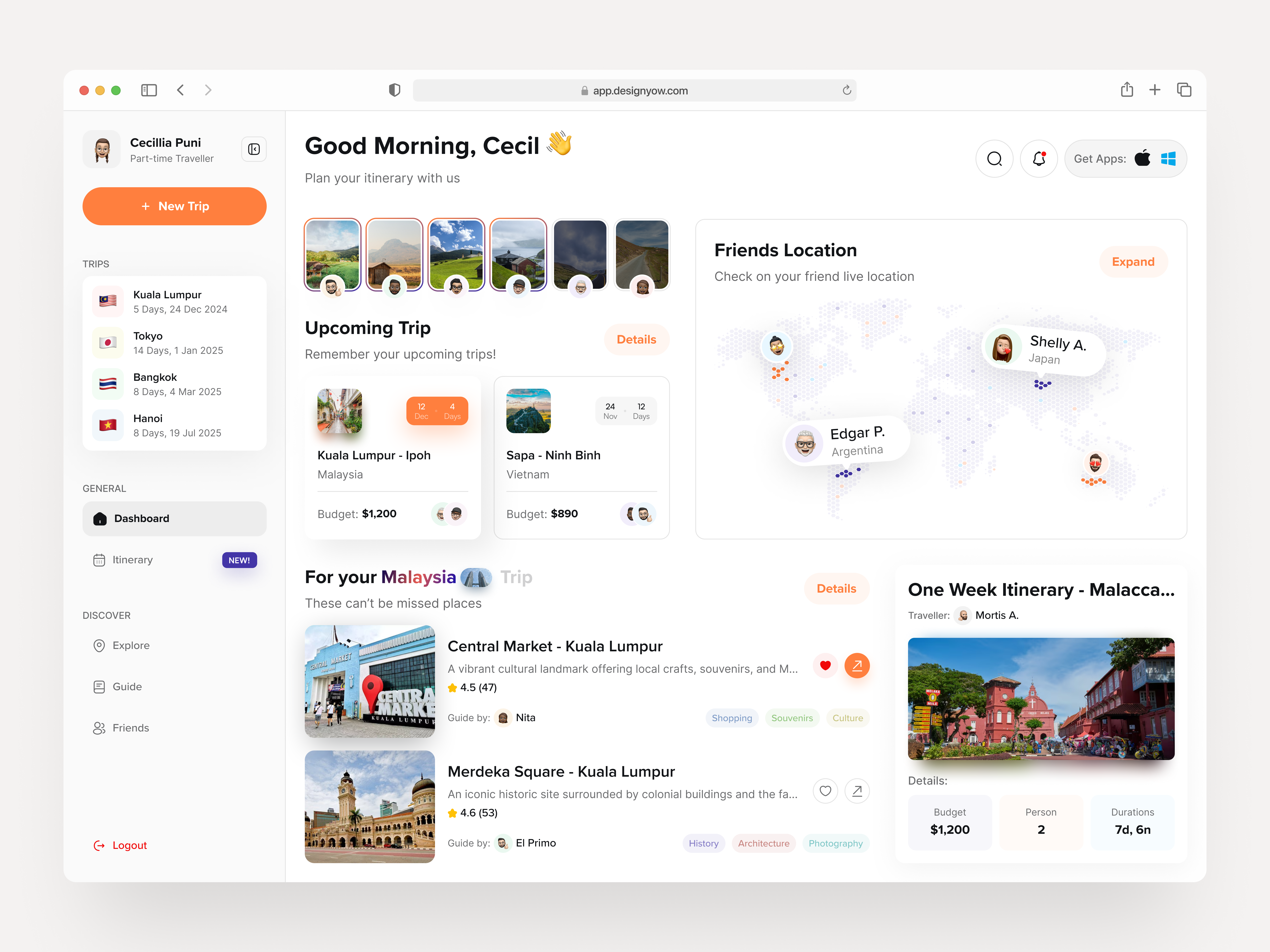 Example of SaaS - Trip Itinerary Planner