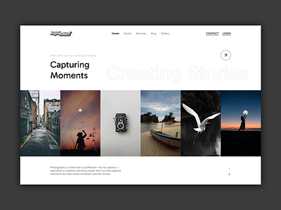 Photography - Landing page capturingmoments dribbble herosection landingpage photograhy ui uidesign uiux webdesign