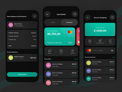 Smart Finance App – Manage Your Money with Ease 💸📊 (Dark mode) 2025 abu raihan app app design bank banking banking app darkmode dribbbleshot finance app fintech minimal minimalism mobile ui money smart finance trendy ui wallet