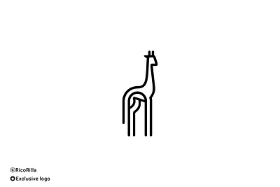 Unique Monoline Giraffe Logo abstract abstrak logo design design logo giraffe logo identity logo line logo logo logo company logo modern minimalist logo monoline logo simple logo unique logo