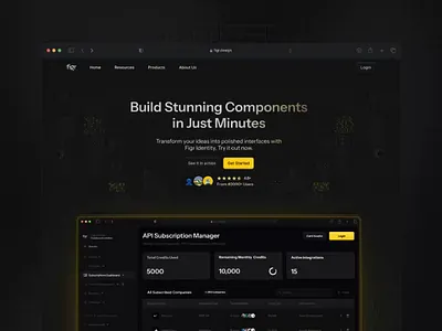 Make Landing Page UI your own clean components dark theme dark ui interface landing page landing page design landing page ui product design ui ui design user interface ux web web design webpage website