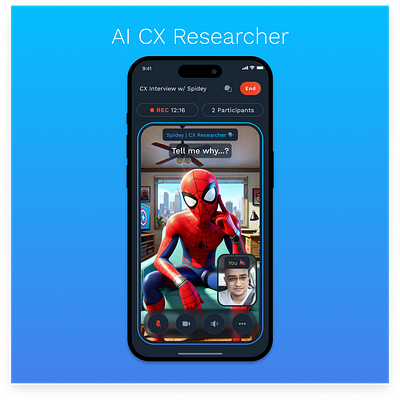 AI CX Researcher agent ai app cx interview ui