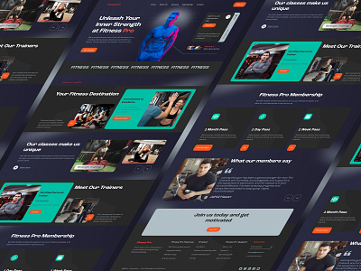 FitnessPro - Gym and Fitness Landing Page branding clean coach design exploration fitness fitness website gym healty jahid hasan jion landing page muscle simple sport training uxdesign website weightloss workout yoga