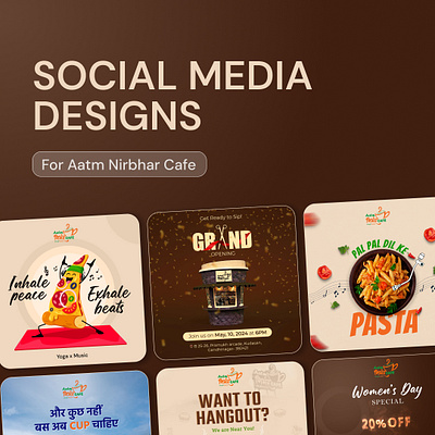 Aatm Nirbhar Cafe - Social media design ads casestudy design graphic design marketing social media design social media post