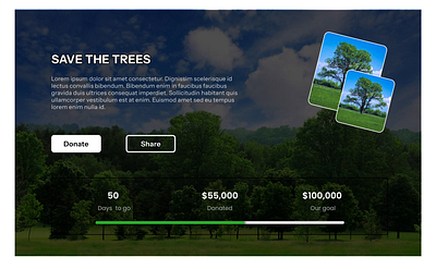 Daily UI Day 32 - Prompt: Crowdfunding ui