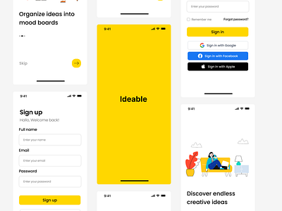 Ideable app mobile ui uidesign