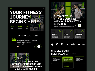 GYM.A : Gym Landing Page Exploration fitness fitness website design gym gym landing page design gym website design product design ui uiux design website design yoga