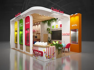 Exihibition Stand Design For Corin 3d branding graphic design logo motion graphics
