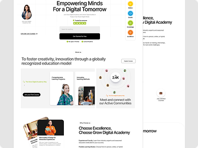 Learning Academy - Landing Page Redesign edtech education graphic design landing page learning ui