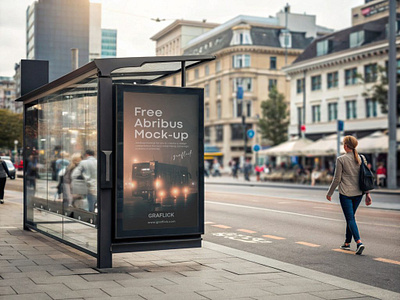 Free Abribus Mockup PSD Download 3d abribus abribus mockup branding bus shelter mockup bus stand mockup bus station mockup bus stop mockup digital banner free mockup free mockups freebies marketing mockup mock up