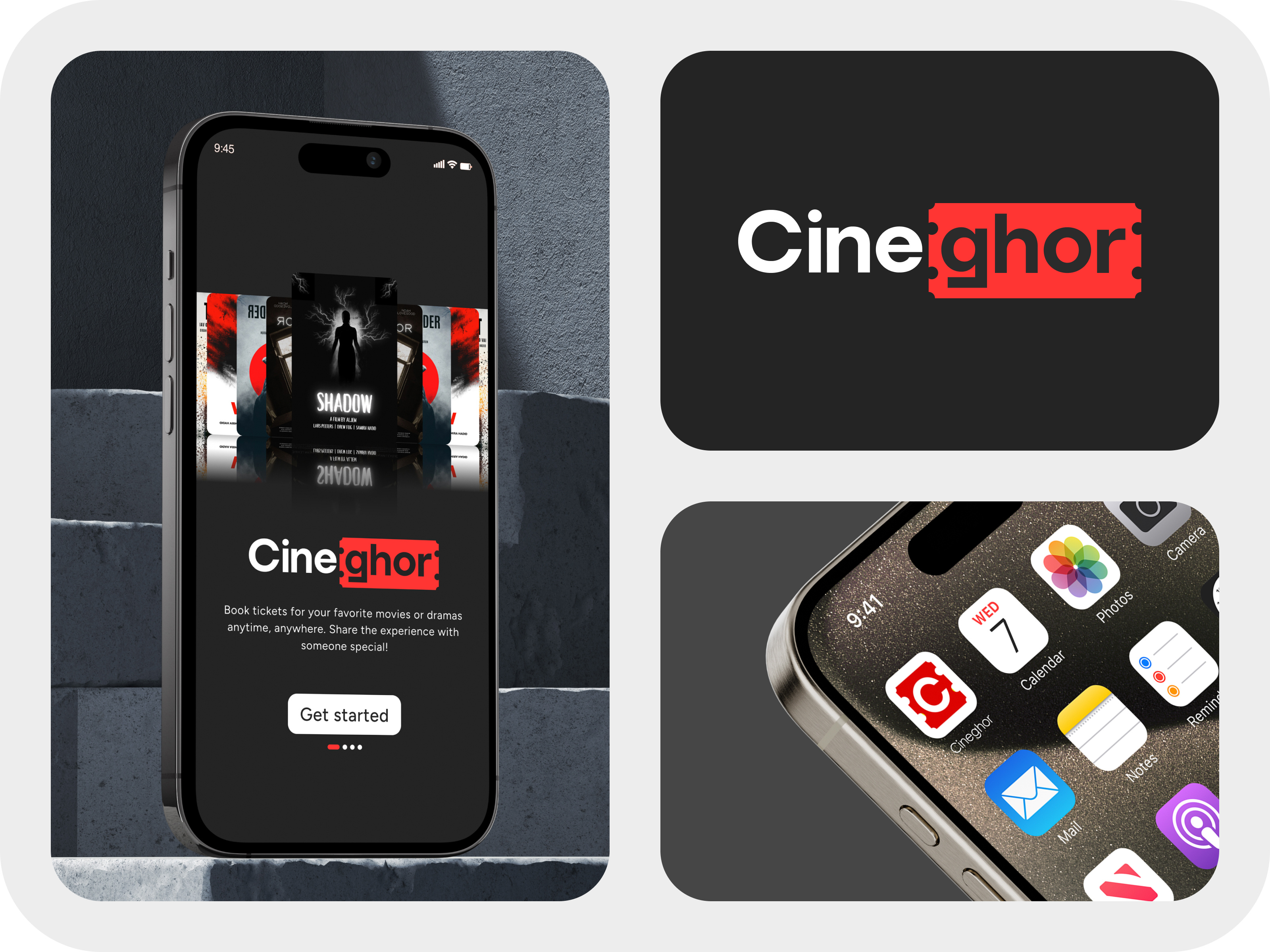Logo Design for Cineghor- online tickets booking platform. abstract logo app logo brand identity business logo company logo creative logo design graphic design letter logo logo logo design logo designer. logo mark logo mark symbol logotype minimalist logo modern logo professional logo unique logo visual
