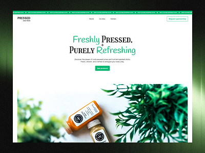 PRESSED website design design interaction interface landing page logo mobile ui ux visual design web design website