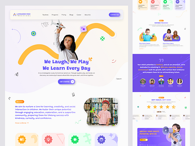 Luminaries Mind Preschool Landing Page design graphic design ui web design website design