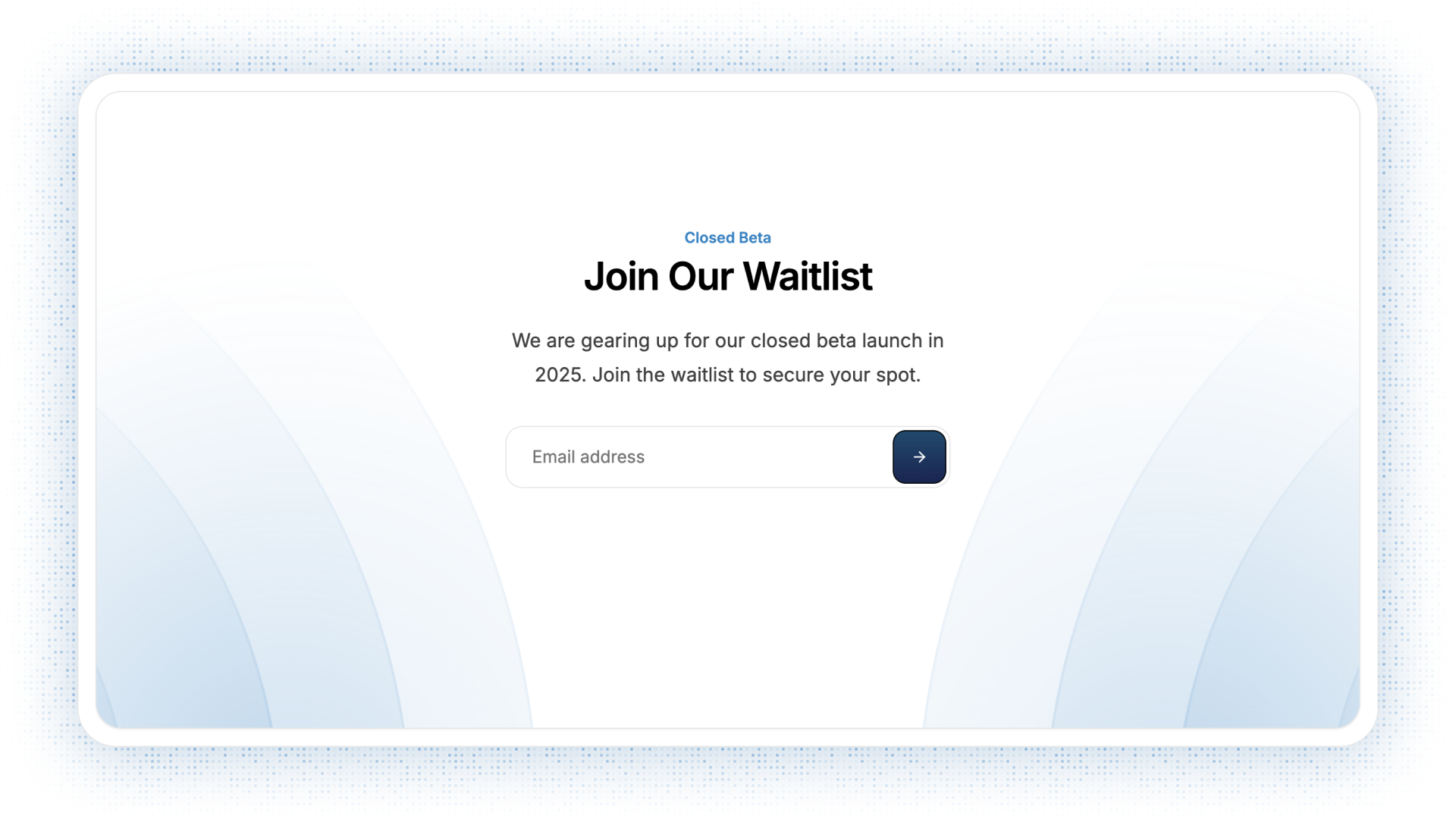 CTA Card - Koel Labs blue branding card circles component cta design gradients graphic design landing ui waitlist