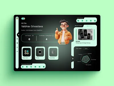 Profile Dashboard dashboard design figma gui interface platform portfolio profile profile dashboard ui uiux ux web