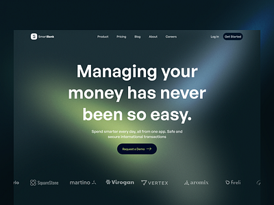 Hero Section Design - SmartBank branding graphic design ui